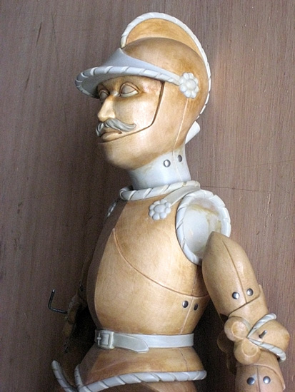 Détails de l'armure en mastic epoxy