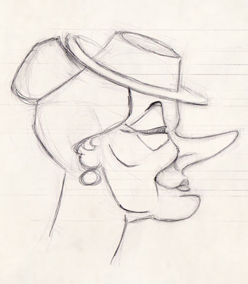 La Vieille, esquisse préparatoire